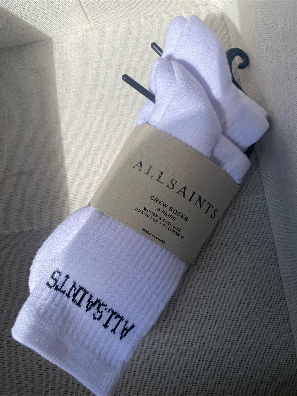 All Saints Womens Crew Socks New!